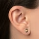 thumbnail image 2 of Aretes de oro 14k GIALLO Broquel Princesa de oro amarillo mate y oro blanco brillante, 2 of 4