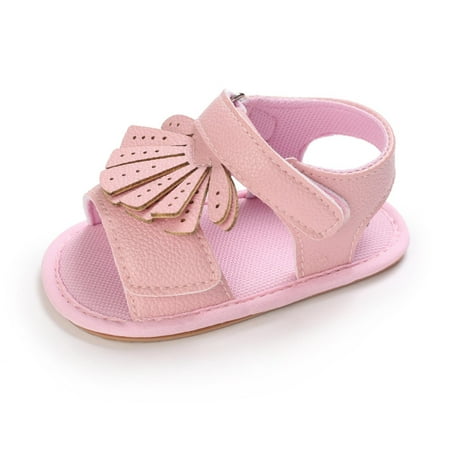 

Infant Baby Girls Summer Walking Sandals Lovely Bow Open Toe Sandals Casual Breathable Soft Sole Anti-slip First Walkers