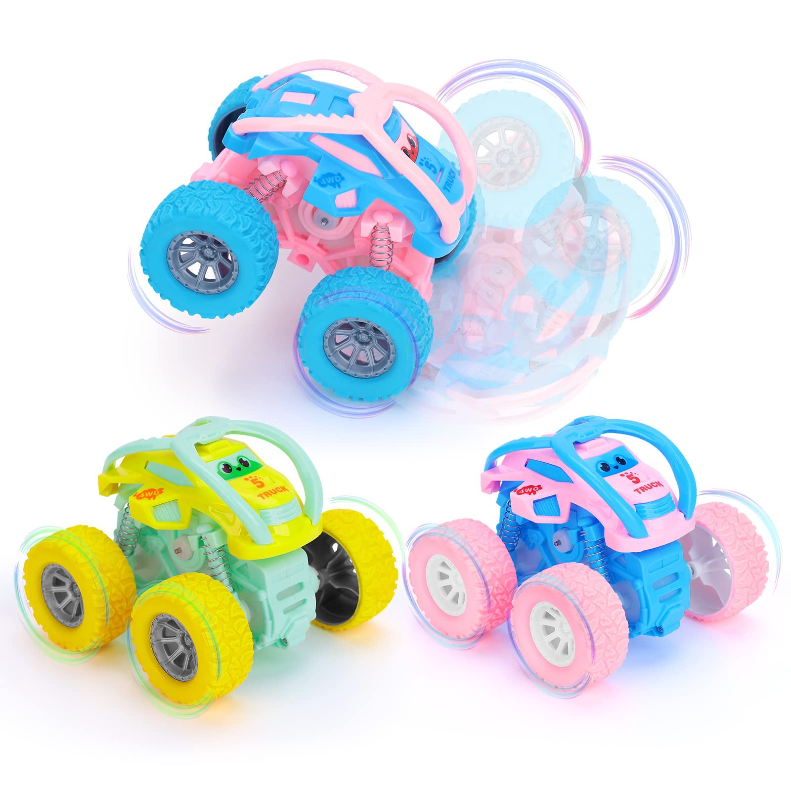 Pearoft Car Toys for 2 3 4 Year Old Girls Boys Gifts, Pull Back Toy