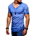 thumbnail image 2 of behype. Men's Oversize T-Shirt MT-7119 [Washed Blue, L], 2 of 3