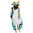 thumbnail image 4 of Pijama unisex con diseño de axolotl azul, unisex, de Onesie DELEY, para cosplay, 4 of 7