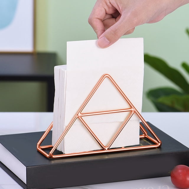 Triangular Napkin Holder Simple Design Metal Table Napkin Holders Decorative Napkins Holder For Home Kitchen Table Black