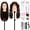 Drak Brown, variant on LAJOLLIA Mannequin Head with 90% Human Hair, 24" Hair Doll Head for Cosmetology & Hairdresser, Real Hair Manikin Doll Styling Head, Hairdressing Training Braiding Head with Table Clamp (Off-White C)
