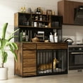Kitchen Buffet Cupboard Dog Crate Furniture with 4 Drawers & Shelves