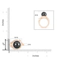 thumbnail image 4 of ANGARA Tahitian Cultured Pearl and Diamond Loop Ring in 14K Rose Gold for Women | June Birthstone, Birthday, Anniversary, Jewelry Gift for Women | Pearl Ring, 4 of 8
