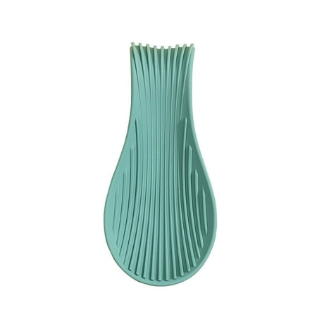 

Spoon Storage Rack Silicone Kitchen Spoon Rest Scoop Holder for Home (Blue)