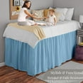thumbnail image 5 of Dorm Bed Skirt - Microfiber College Bed Skirt with Panel Ties Light Blue Solid, 36" Drop Twin XL Size, 5 of 5