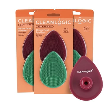 Cleanlogic Silicone Facial Scrubber, 6 ct, Gently Removes Makeup, Cleanses & Exfoliates