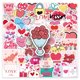 thumbnail image 1 of Calcomanías con forma de corazón para el Día de San Valentín, 50 unidades, pegatinas de amor y roman, 1 of 2