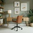 thumbnail image 6 of Maker Office Chair Brown Office Chair, Modern Style, Plush and durable faux leather fabric, Plywood, Indoor Office, 6 of 14