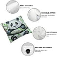 thumbnail image 4 of JRXY Smiles Panda Throw Pillow Covers Funny Cute Bears Hang Branch Bamboo Cushion Cover Comfortable Soft Breathable Home Decor Pillowcase,2 Pcs White, 4 of 6