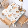 thumbnail image 2 of Fall Pumpkins Leaves Pattern Square Tablecloth,Waterproof Square Table Cover,Wipeable Spillproof Washable Table Cover for Home Kitchen Party Decor 60"x60"(152x152cm), 2 of 6