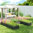 thumbnail image 2 of Outsunny Raised Garden Bed Set of 5 DIY Large Steel Planters Box, Dark Grey, 2 of 10