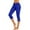 Blue, variant on ABATAB Women Capri Leggings Stretchy Comfortable Gym Legging Summer Casual Solid Comfy Yoga Workout Cropped Pants