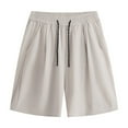 thumbnail image 2 of WREESH Men's Casual Shorts Summer Outdoors Casual Drawstring Printing Sport Short Pants Athletic Shorts Gray, 2 of 5