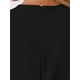 thumbnail image 5 of Vestido de mujer con mangas cortas, cuello redondo, con volantes en la parte inferior, por encima de la rodilla, color negro, 5 of 6