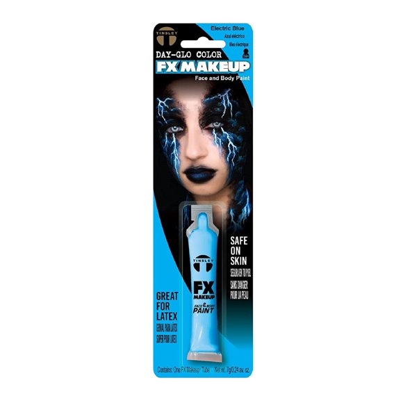 Tinsley Transfert Jour-Glo Couleurs FX Maquillage Peinture Visage et Corps Bleu Électrique
