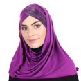 thumbnail image 2 of beishanbush Heardband Women Cancer Head Hat Cap Bohemian Hair Cover Wrap Turban Headwear Turban Cap for Ladies Scarf Hat Purple, 2 of 4