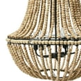 thumbnail image 3 of Storied Home Draped Wood Bead Chandelier - 24.4"L x 24.4"W x 32.3"H Natural Painted, 3 of 5