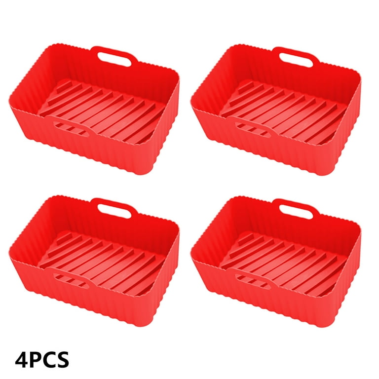 Air Fryer Silicone Liners Rectangular Airfryer Baking Tray Basket  Accessories for Ninja DZ401 DZ550 Foodi 10