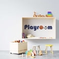 thumbnail image 2 of Playroom Logo with Soccer and Basketball Balls Design Vinyl Wall Decal - Entrance Banner Word Art for Kid's Play Room Wall Decoration - 40" x 12", 2 of 5