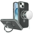 thumbnail image 2 of For Apple iPhone 11 Hybrid Carbon Fiber Design with MagSafe Compatible [Magnetic Circle], Ring Stand Shockproof Slim TPU Cover, XPM Phone Case [Gray], 2 of 10