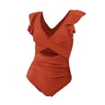 thumbnail image 4 of MSJUHEG V Neck,Halter Swimwear,Push Up Swimsuits for Women,Shapewear Swimsuits for Women,Push Up Swimwear,1 Piece Swimsuit,Monokini Coffee 2XL, 4 of 4