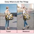 thumbnail image 5 of Black White Cow Pattern Sunflower Travel Tote Bags for Women Carry On,Large Weekender Bags for Women Travel,Multi Functional Duffle Bag for Work,Shopping,Sports, 5 of 5