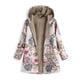 thumbnail image 1 of Chaquetas para mujer Abrigos cálidos de invierno Estampado floral Bolsillos con capucha Abrigos de gran tamaño vintage Odeerbi ODB-3, 1 of 5