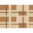 thumbnail image 1 of Ahgly Company Indoor Rectangle Patterned Cardboard Brown Gold Area Rugs, 2' x 4', 1 of 6