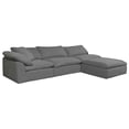 thumbnail image 4 of Puff 4 Pc Slipcovered Modular Sectional Sofa Performance Fabric Gray, 4 of 8