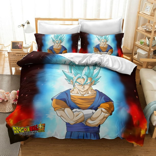 Anime Dragon Ball Z 3 Pieces Soft Bedding Bed Set for Boys Girls Teens