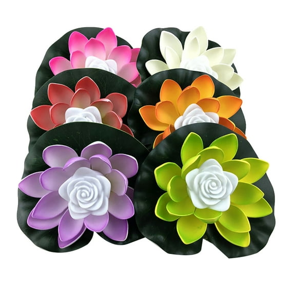 SPRING PARK 18/28cm Artificial Lotus Flowers Floating Fish Pond Pool Decoration Floral