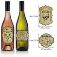 thumbnail image 3 of Pack of 12 Removable Wine Bottle Labels Waterproof Halloween Decors Easy Peeling Bottle Labels for Glass Bottles Can Jar, 3 of 8