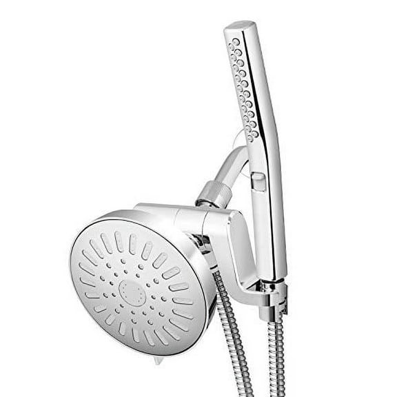 Waterpik Bodywand Spa System with Powercomb Showerhead Combo, 7 Settings, Chrome