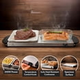 thumbnail image 2 of OVENTE Electric Warming Tray with Adjustable Temperature Control, Compact Food Warmer & Server for Buffets, Parties, Events, and Dinners, Cool-Touch Handles, Stainless Steel, Silver FW170S, 2 of 7