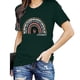 thumbnail image 4 of Blusa informal de manga corta con estampado de letras para el día del maestro para mujer Fridja  gope216, 4 of 6