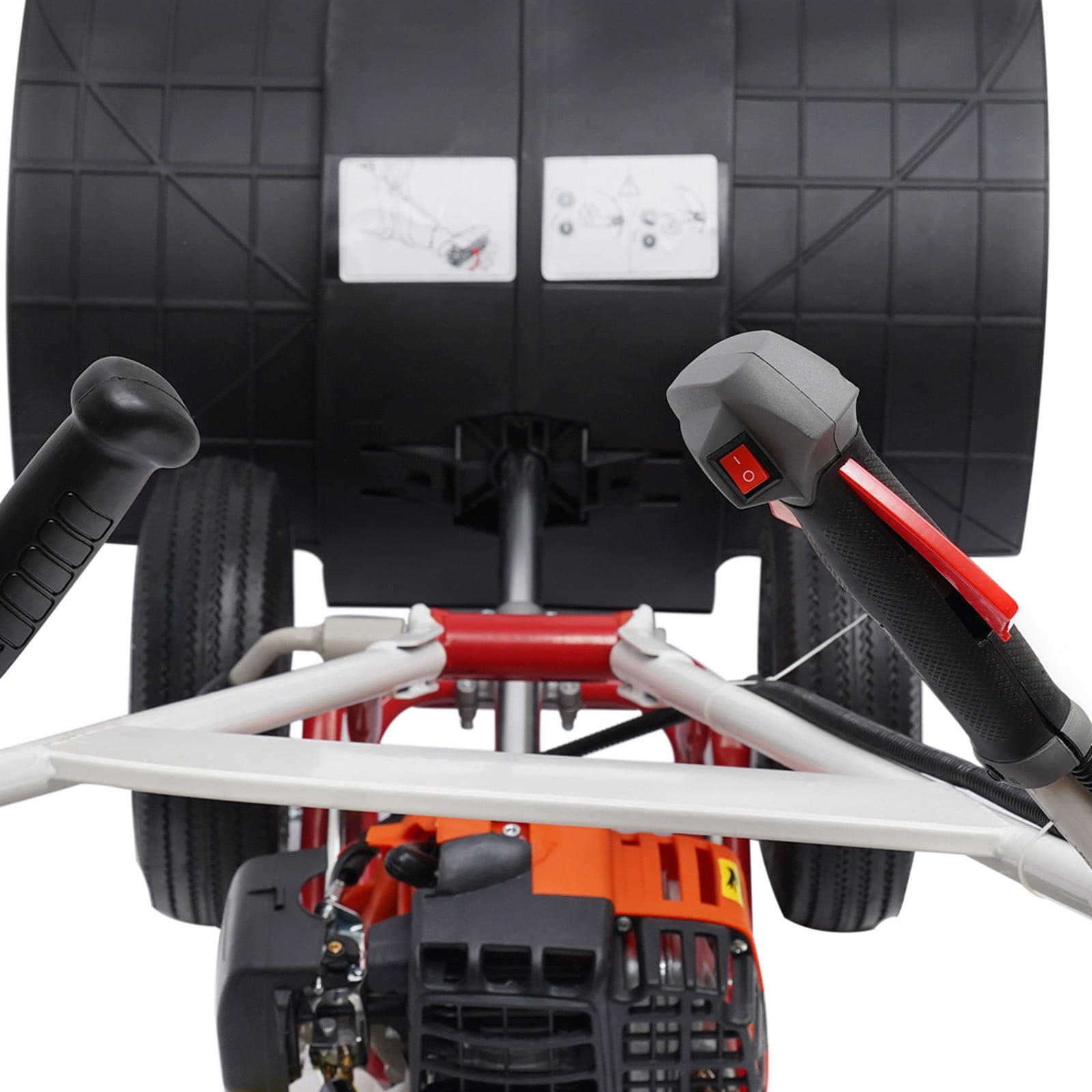 52cc 109*60*38cm Hand Push Snow Sweeper 1.82kw Gas Broom for Artificial Turf Combing Quartz Sand Filling Sweeping