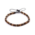 thumbnail image 1 of Nvzi Pulseras de cuentas para hombres: pulsera de cuentas con cuentas de cristal curativo ajustables de 4 mm, color marrón, 1 of 4