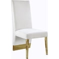 thumbnail image 4 of Meridian Furniture Porsha Velvet Dining Chair, Cream (Set of 2), 4 of 8
