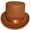 Khaki-S, variant on Roll Trim Top Hat for Female Male Stage Performances Gentleman Hat Theme Party Masquerades Dress Up Headwear Nonwoven Hat
