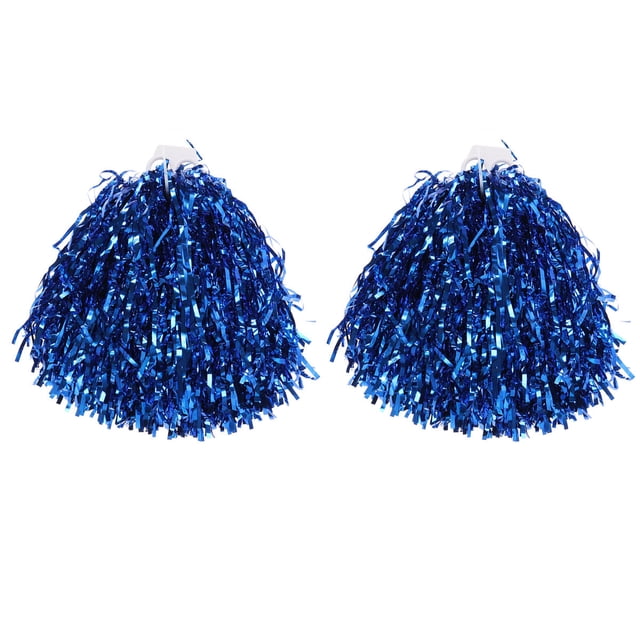 1 par de anillos de plástico 50g Cheering Squad Spirited Fun Cheer Pony Cheer Poms para la competencia de High School secundaria y secundaria de los niños Animando eventos deportivos (azul)