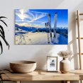 thumbnail image 3 of Elephant Stock Snowy Mountain Ski Trip Wall Art - Horizontal Canvas Wall Art - Living Room Wall Decor - Sports Canvas - Blue And Beige Decor - 24" x 16", 3 of 8