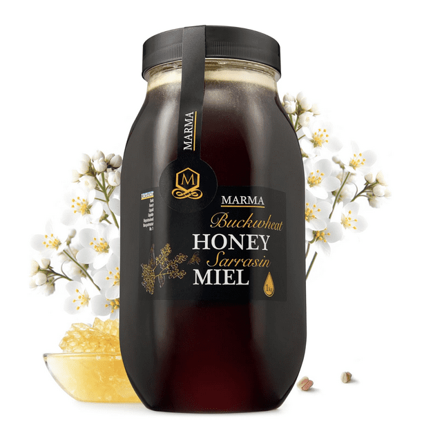 HONIGMA Marma Buckwheat Honey |Natural | 100% Pure | Unpasteurized | Unfiltered | Natural Crystallization | 1kg/2.2lbs