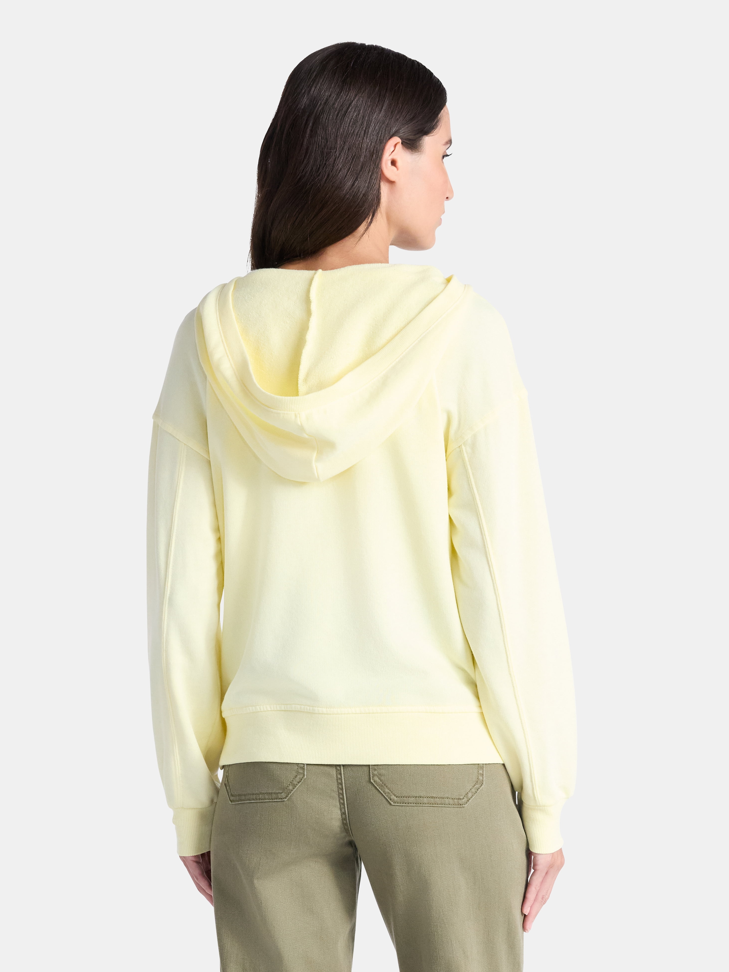 Time and Tru Women's Split Neck Hoodie, Sizes XS-3XL