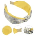 thumbnail image 3 of 1 Pc Fashion Floral Knotted Headwrap for Women for Girls 5.91"x2.56" Yellow, 3 of 6
