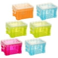 thumbnail image 5 of Caja de almacenamiento de plástico pequeña con tapa, 6 unidades, 5 of 5