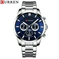 thumbnail image 2 of New Watches Men Top Brand Curren Luxury Quartz Watch Mens Casual Military Wristwatch Stainless Steel Clock With Chronograph - Quartz Wristwatches, 2 of 6