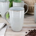 thumbnail image 5 of Meritage Jasper 6 Piece 22 Ounce Stoneware Tall Latte Cup Set in Grey, 5 of 5