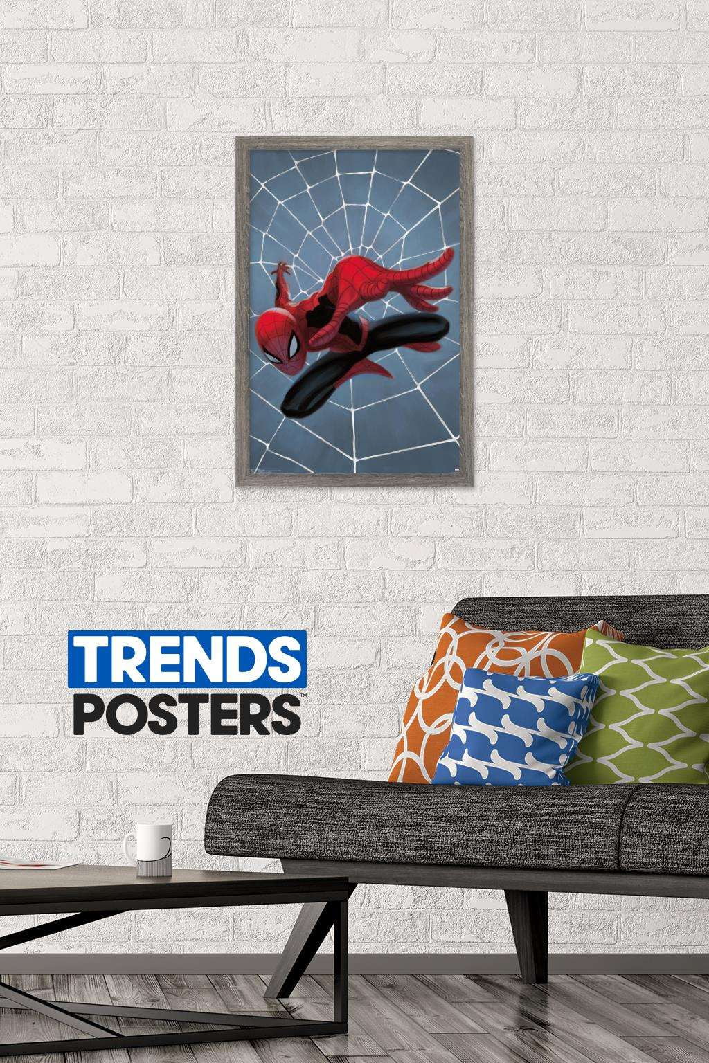 Marvel Comics - Spider-Man - Minimalist Wall Poster, 14.725" x 22.375", Framed